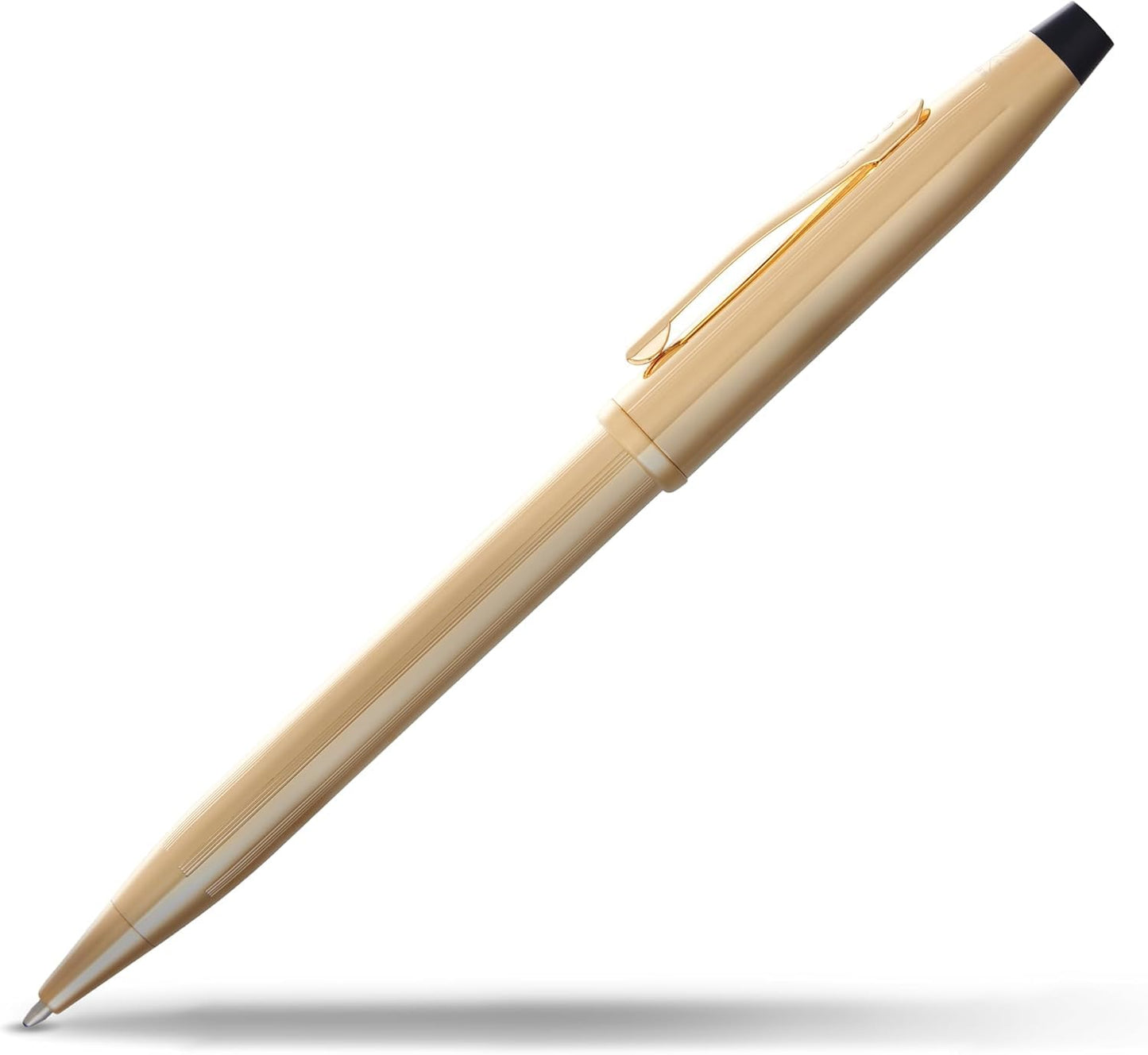Cross Century II Refillable Ballpoint Pen, Medium Point, Black Ink, 23KT Gold Plated, Luxury Gift Box