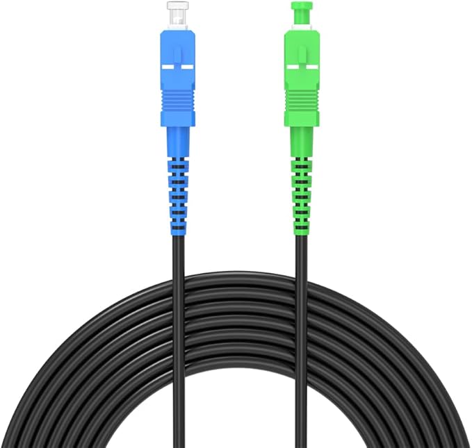 Jeirdus 5M SC/PC to SC/APC Outdoor Armored Simplex 9/125 SM Fiber Optic Cable Jumper Optical Patch Cord Singlemode 5Meters 16ft SC-SC