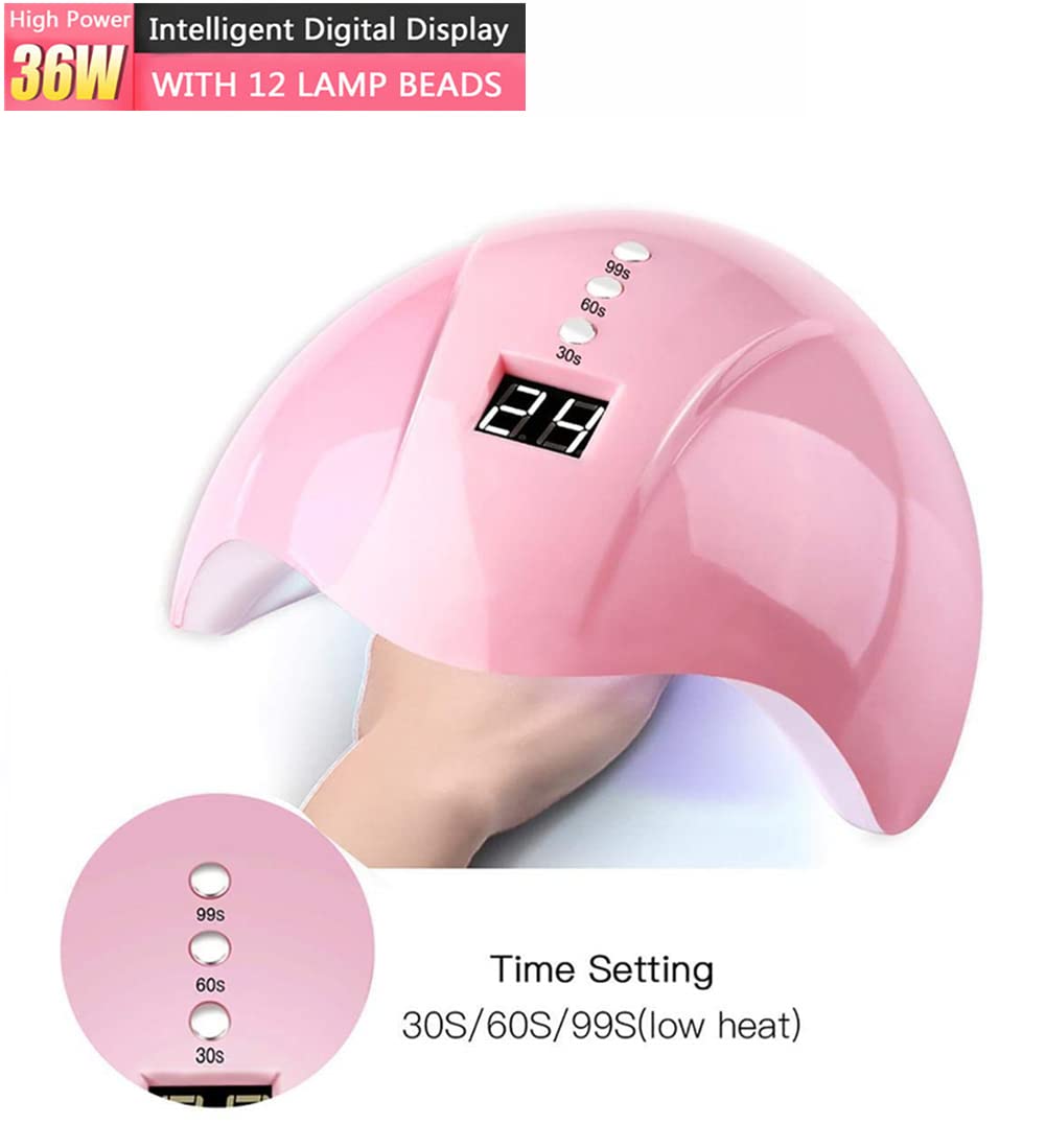 Portable UV Lamp LED Dry Nail Kit Manicure Nail Tool Set,Practical Nail Art Set,Electric Nail Drill with UV LED Nail Light ,3D Art Acrylic Nail Tools