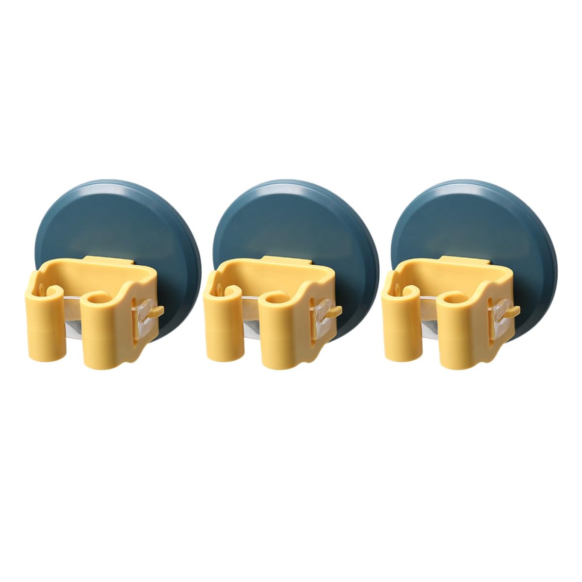 3pcs Mop and Broom Holder with Suction Cup Clamps