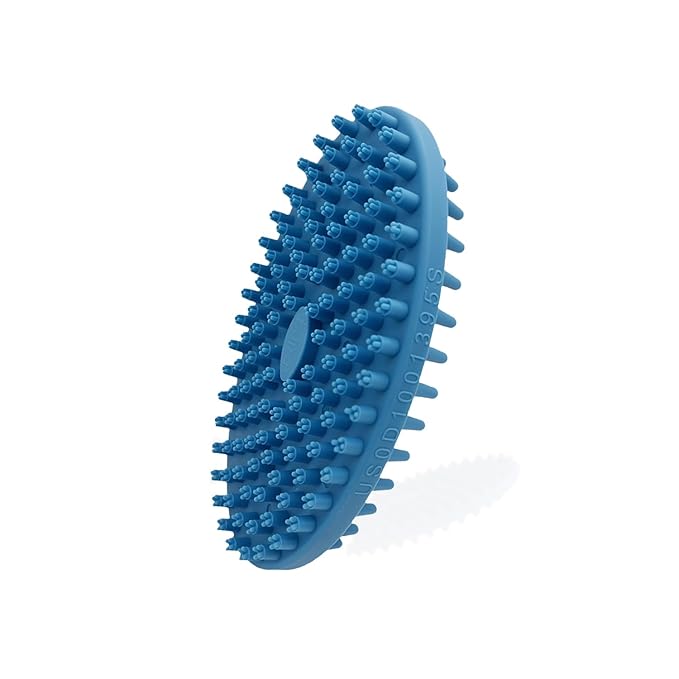 Lilpep 2-in-1 Dog Bath Brush, Double Sided Soft Rubber Grooming Brush for Shedding, Massaging & Deep Cleaning, Suitable for Short & Long Haired Dogs & Puppies