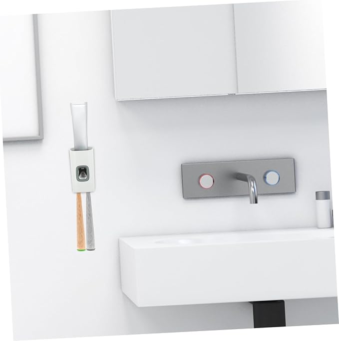 GALPADA Toothpaste Dispenser Rack Automatic Squeezer for Boys and Girls Wall-Mounted Hanging Rack Rolling Squeezer