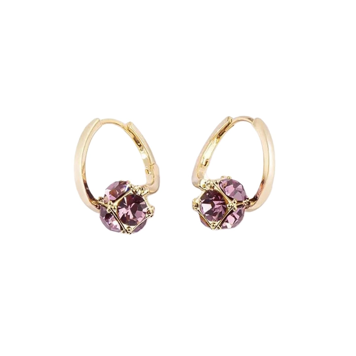 Lymphatic Earrings for Women Negative Lon Lymph Detox Earrings Lymphvity Germanium Earring Drainage Slimming Jewelry Gift (Purple1)
