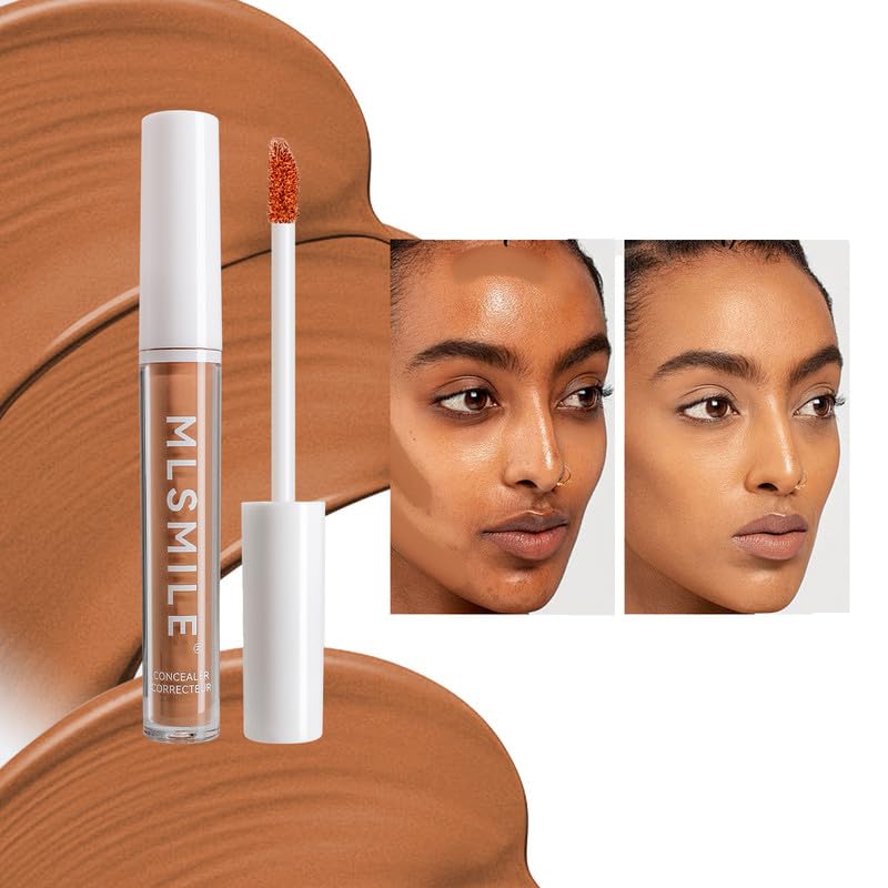 Color Liquid Conceal Contour Foundation, Waterproof 8 Colors Cream Lightweight Color Correcting Concealer Makeup for Concealing Blemishes,Brighten Dark Circles,Improves Uneven Skin Tone, 07