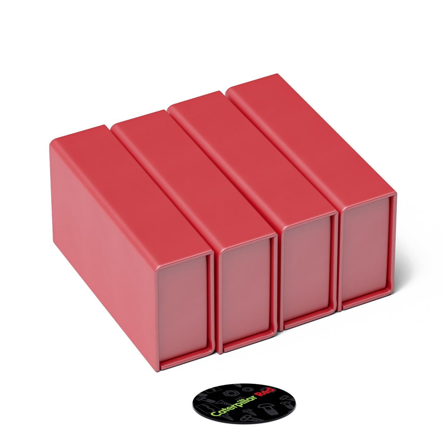 4 x Magnetic USB Presentation Gift Boxes, RED, flash drives, removable drives, Wedding USB Box, Wedding Presentation Gift Box, Photography, 4 in., Present Gift