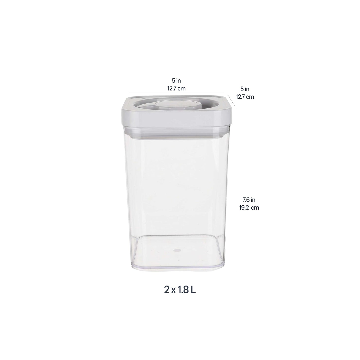 Amazon Basics Airtight Food Storage Containers, BPA Free, Dishwasher Safe, with Twist/Turn Lids, for Kitchen Pantry Organization, 10-Piece Square Set, Clear Plastic