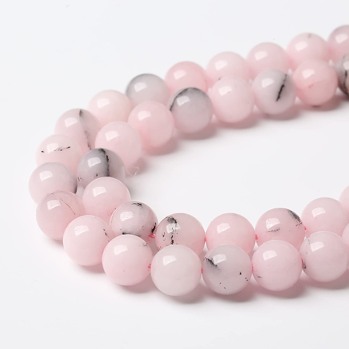 90pcs 4mm Natural Pink Opal Jades Stone Beads Round Loose Spacer Beads for Jewelry Making DIY Bracelets Crystal Energy Healing Power Stone (4mm, Pink Opal Stone)