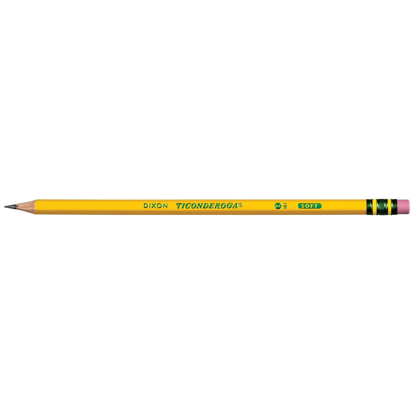 Ticonderoga Wood-Cased Pencils, Pre-Sharpened, 2 HB Soft, Yellow, 240 Count
