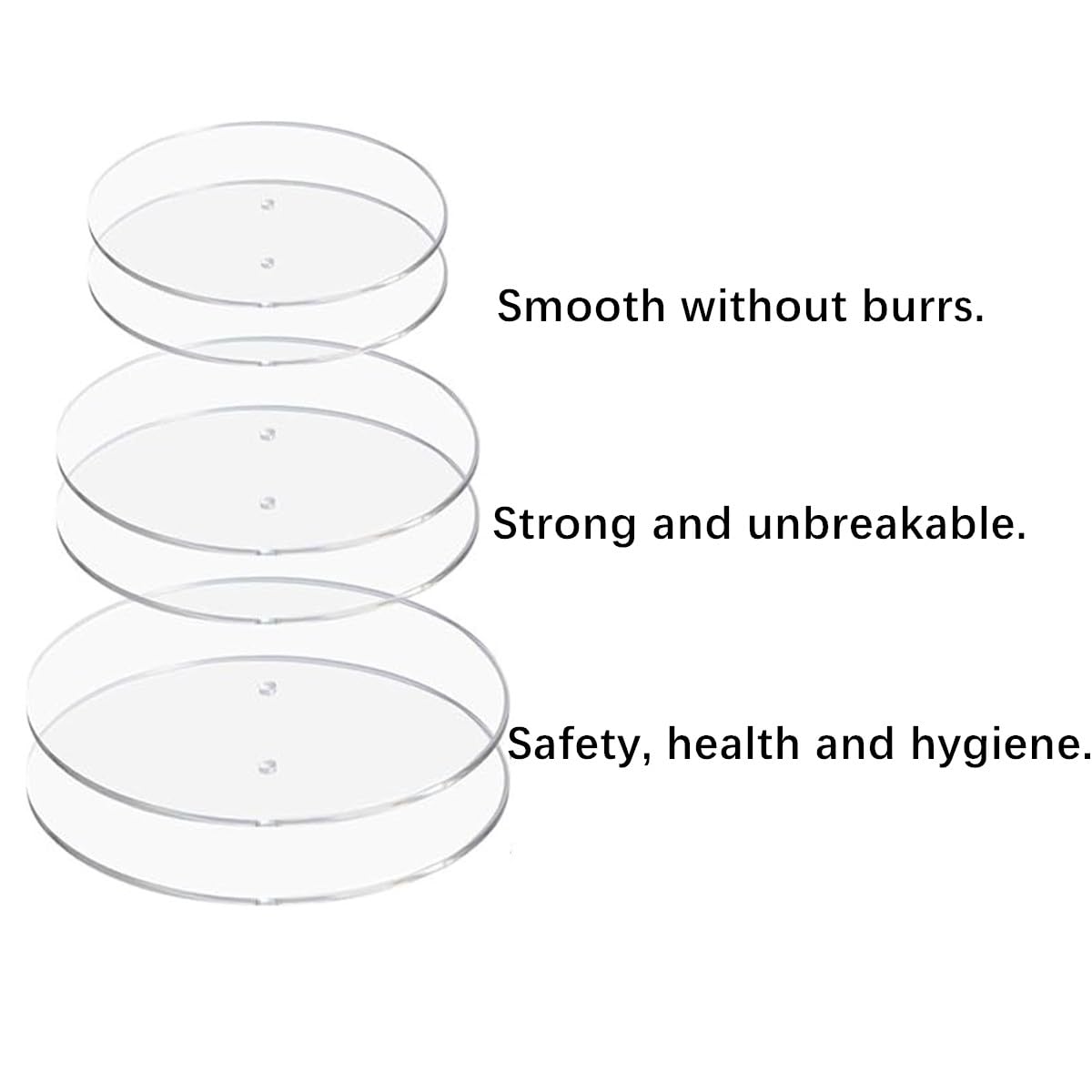 RUITASA Acrylic Cake Discs Set, Cake Scraper Smoother,Icing Smoother for Cake Decorating with 6 Acrylic Discs, 2 Icing Scraper and 3 Center Dowel for 3 Tier Cake Making, Serving Bake Goods