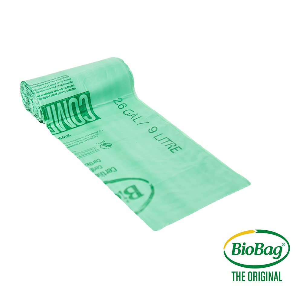 2.6 Gallon Compostable Food Scrap Bags by BioBag (100 Count)