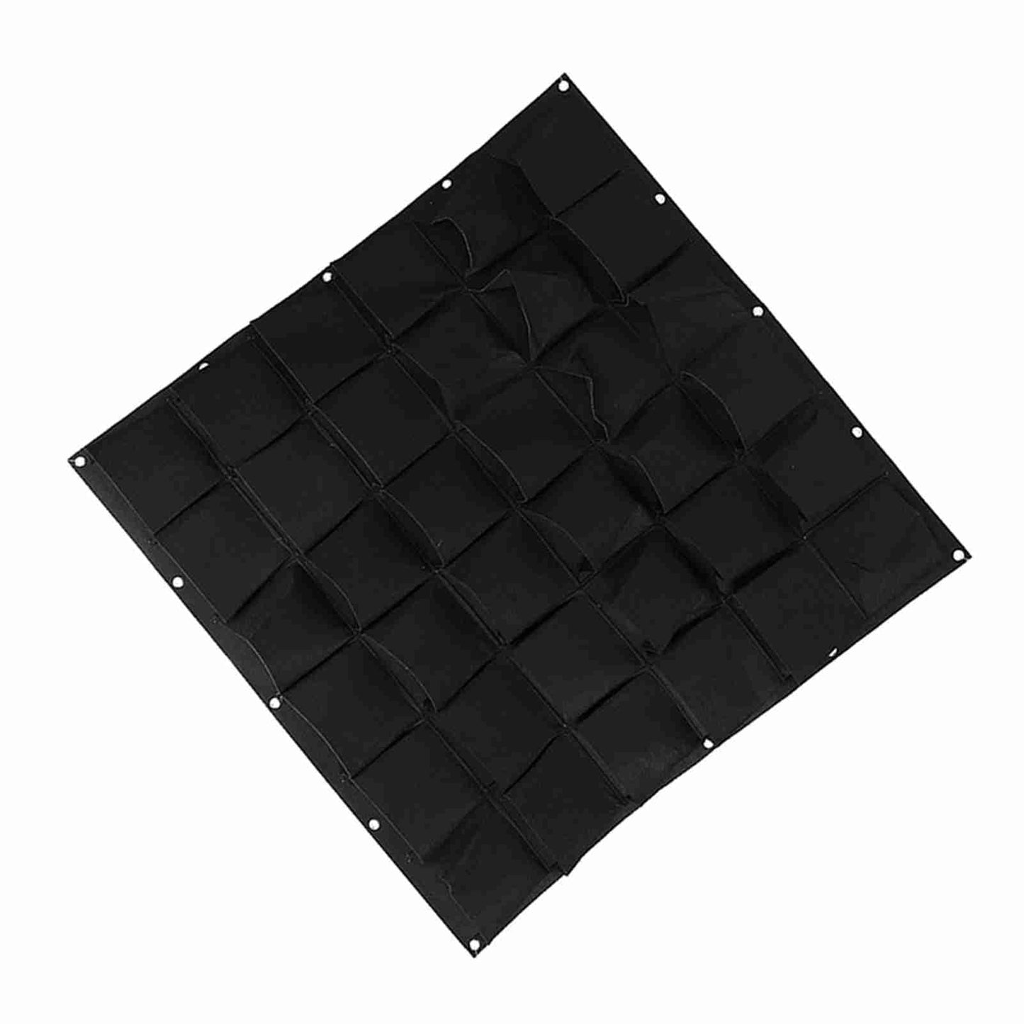 LUCKDANO 36 Pocket Vertical Greening Wall Planter - Retro Black Hangable Multilayer Planting Bags - SpaceSaving and Suitable for Fruit and Vegetable Green Wall Decoration (Black)