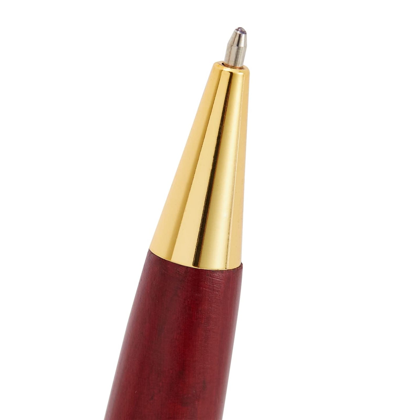 Juvale Rosewood Ballpoint Pen Set - Precision 0.7mm Smooth Writing Pens - Refillable Wood Pencil Set - Executive Business Gift - 2 Count, Brown