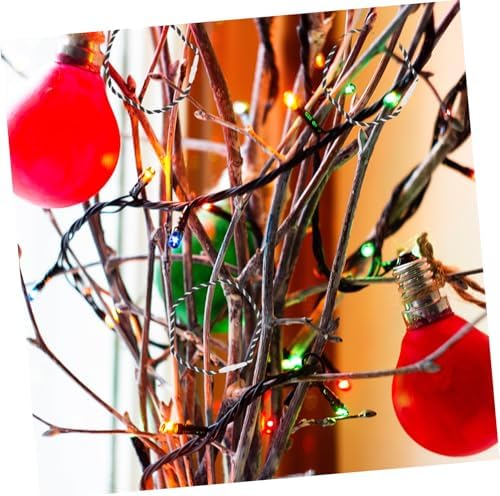 Healifty 500pcs Ornament Ribbon Hangers: Cotton Thread Strings with Plastic Buckles - Christmas Holiday Party Decoration Accessories for Family Tree Decorating
