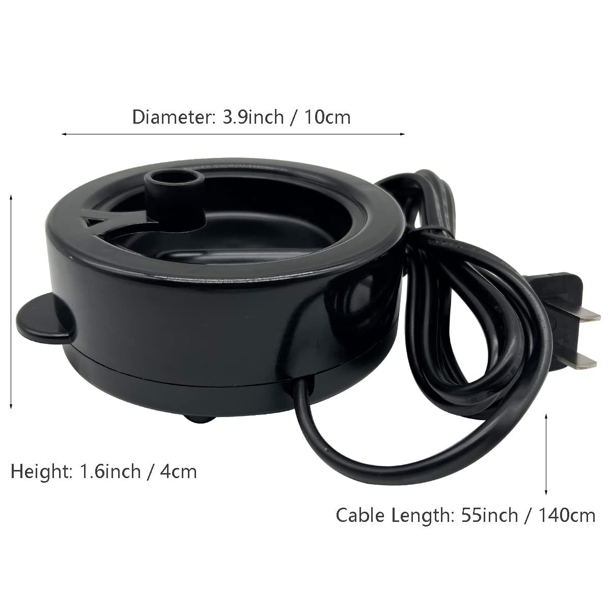 Electric Wax Seal Warmer with Spoon and Tweezers, for Wax Seal Stamp Envelope Letter Art Craft (Black Warmer)