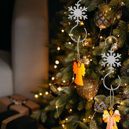 Beaupretty 10pcs Silver Christmas Ornament Hooks Metal Hangers for Garlands and Bags, Sturdy Iron Hooks Resistant to Breakage, for Clubs and Restaurants Holiday Decoration