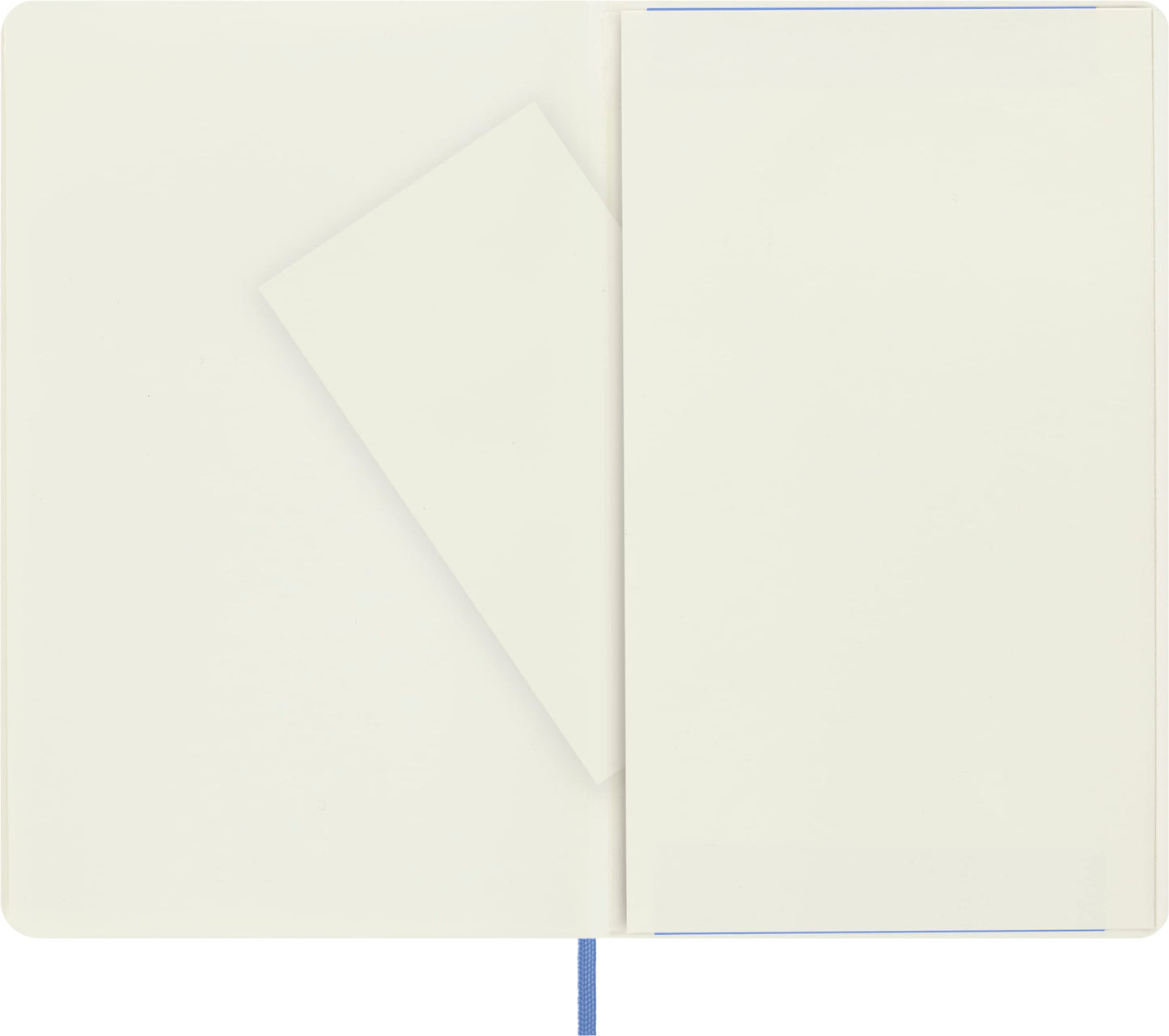 Moleskine Classic Notebook, Soft Cover, Large (5" x 8.25") Plain/Blank, Hydrangea Blue, 192 pages