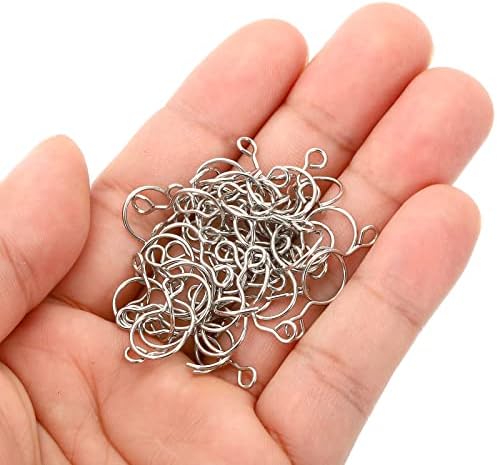 PATIKIL 200Pack Curtain S Shape Hook 6mm Open Width Mini for DIY Silver