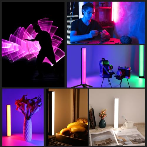 PULUZ Magnetic Handheld Light Wand, Full Color RGB Light Stick, LED Fill Light with 3000mAh Rechargeable Battery, 2500-9000K Dimmable Camera Tube Light for Studio Photography TikTok YouTube Vlog, 30cm - size: 11.8 inches