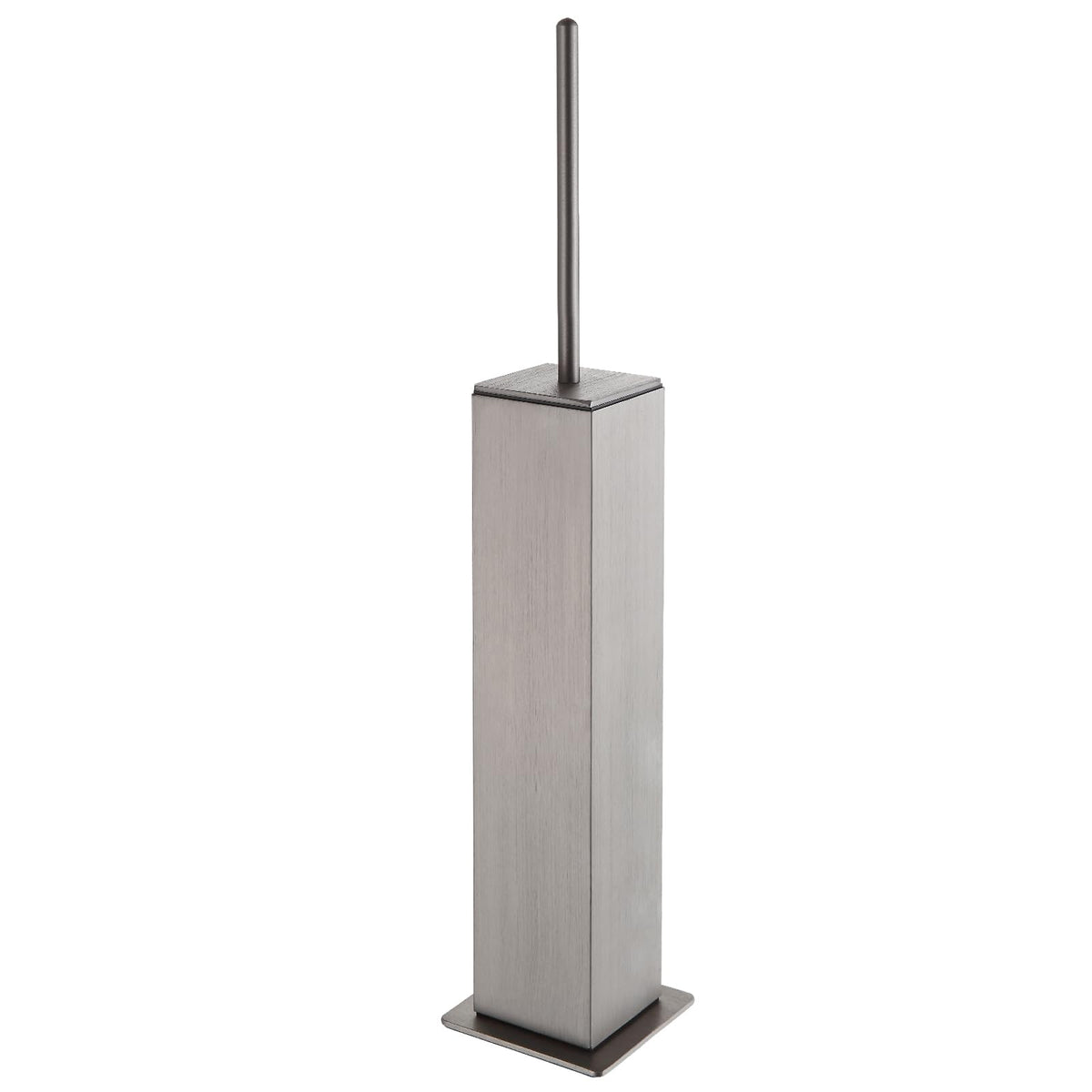 Toilet Brush with Holder Set Brushed Nickel Aluminium Standing for Bathroom Toilet Bowl Cleaner Brush and Holder Set