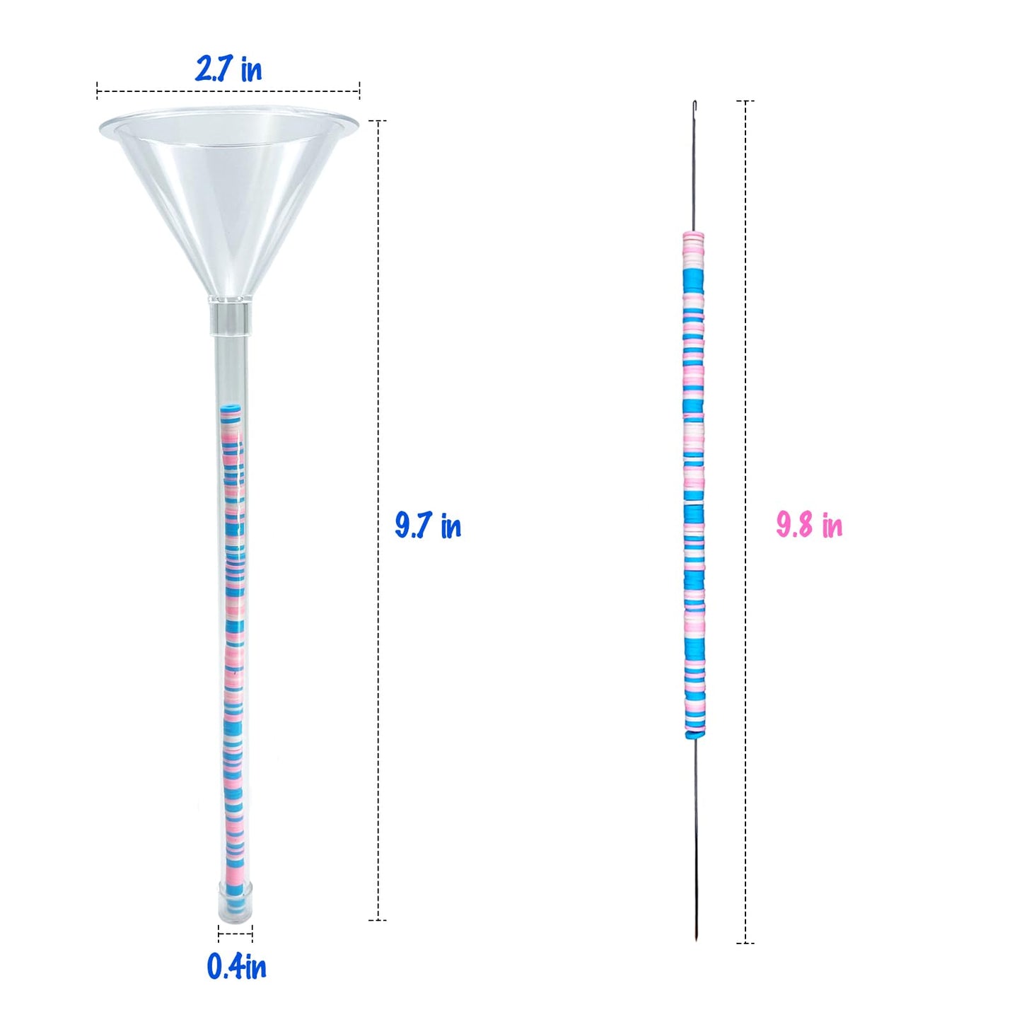 Xmada Beading Funnel - Bead Making Kit with 2 PCS Tools, Needles for Jewelry Making, Bracelets, Necklaces
