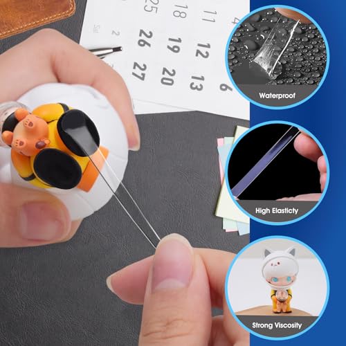 AROIC 1000 Pcs Double Sided Sticky Dots, Easy to Peel Nano Adhesive Dots, Clear Removable Sticky Tack, Strong Adhesive Gel Double Sided Tape Dot for Balloons, Posters, Home, Office, DIY Crafts - size: Rectangular - 0.31 x 0.51 inches