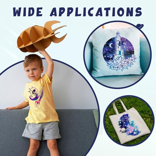 Tintnut Galaxy Heat Transfer Vinyl - 10 Sheets Bundle 10x12 Inch Stardust Starry Sky Background HTV Iron on Vinyl Watercolor Clouds Patterned for DIY T-Shirts Hats Coats Handbags Pillow Crafts - color: Galaxy-10