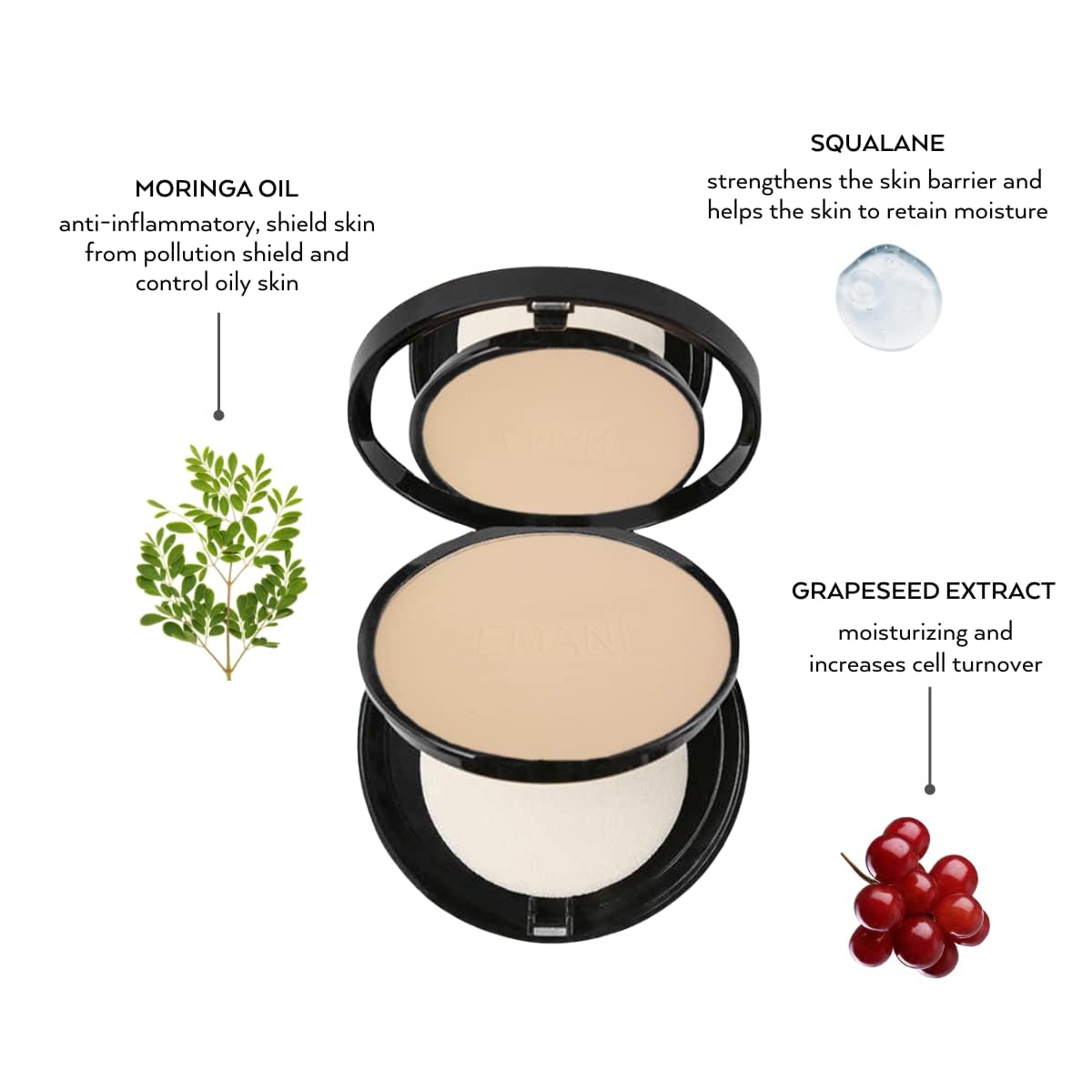 EMANI Vegan Cosmetics Flawless Matte Foundation, 289 Linen, 0.42 Ounce