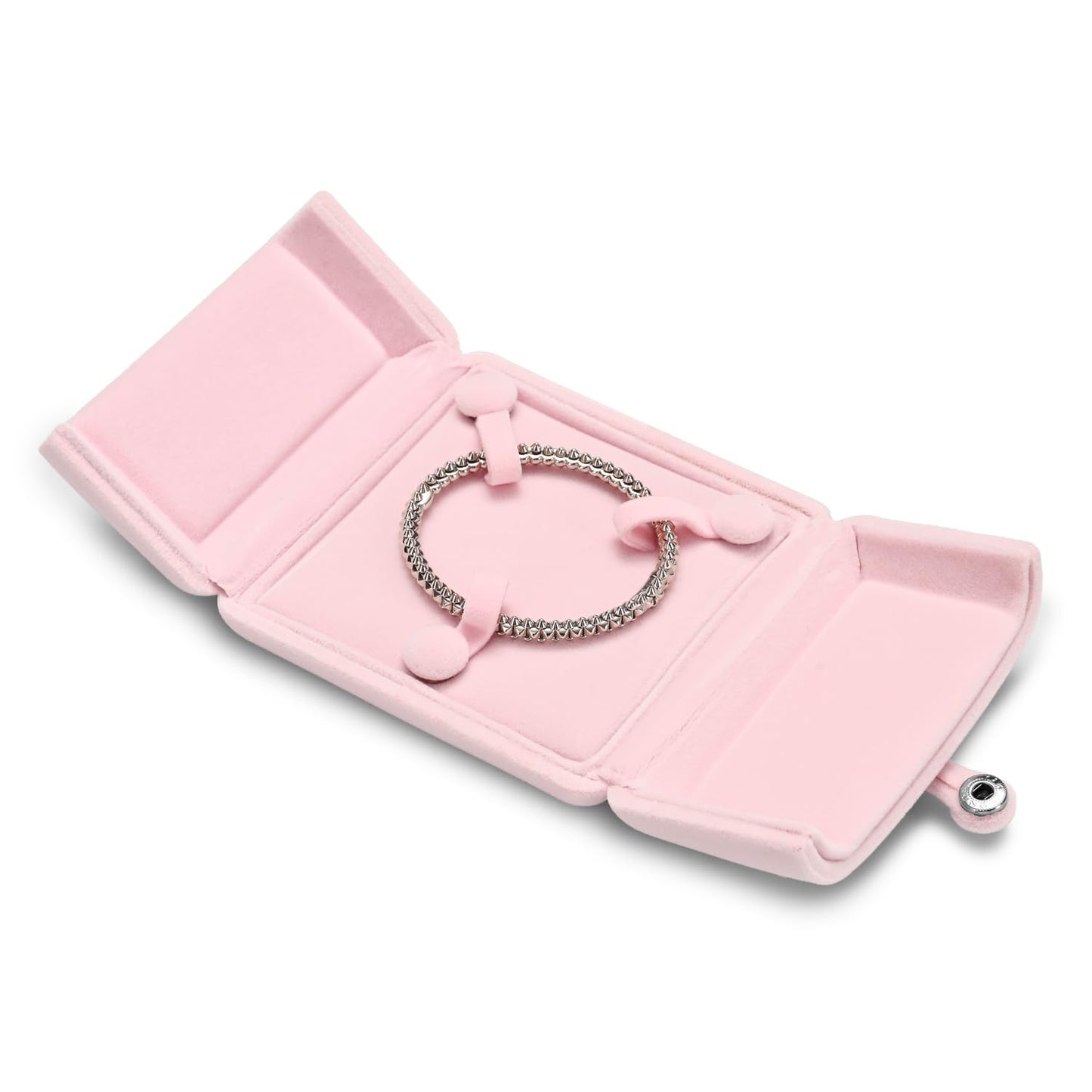 Oirlv Pink Velvet Bangle Gift Box Bracelet Storage Case Jewelry Gift Boxes