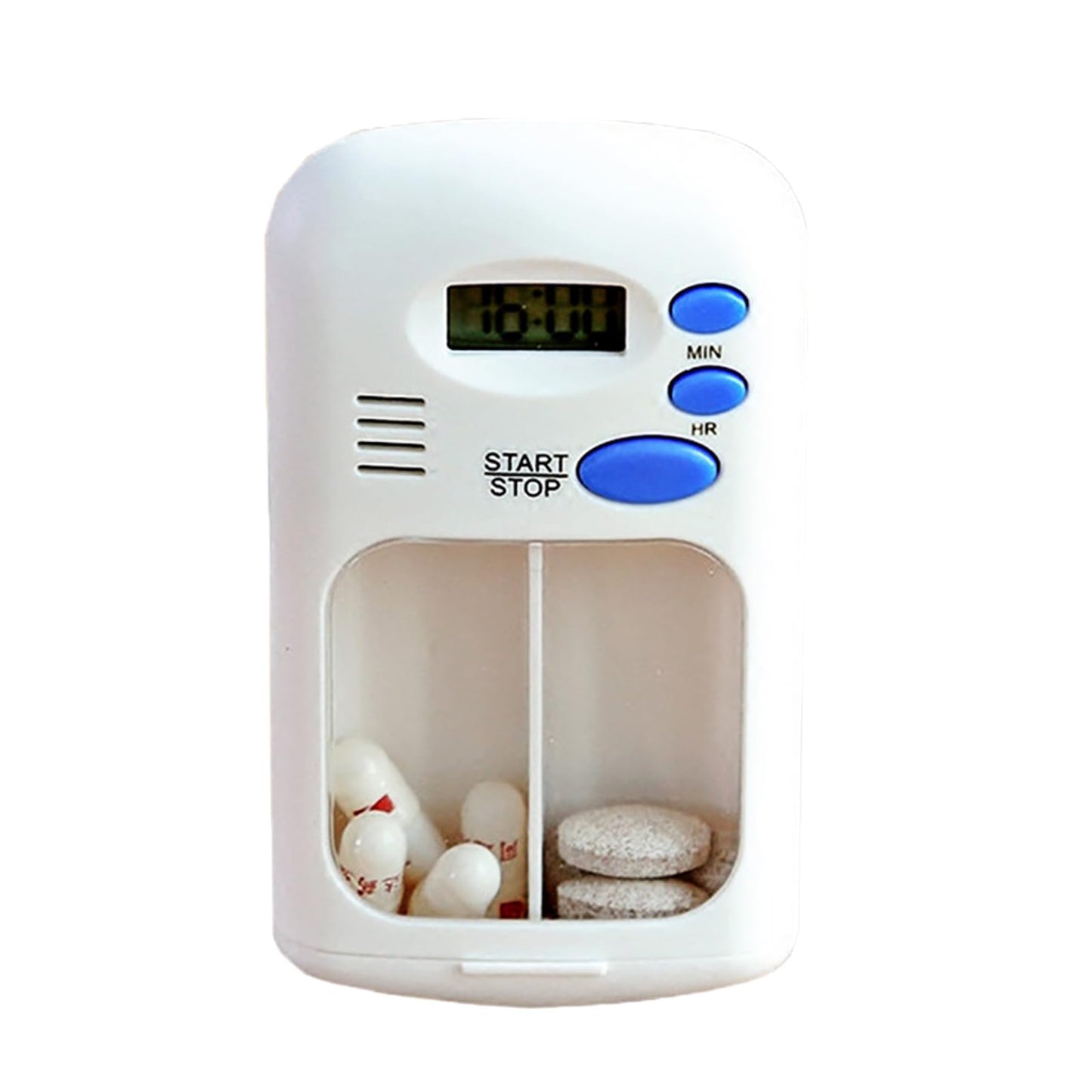 Electronic Timed Pill Dispensers,Digital Pill Organizer,Automatic Daily Pill Box Reminder with Beeping Alarm for Elderly Gift,Portable for Office Travel
