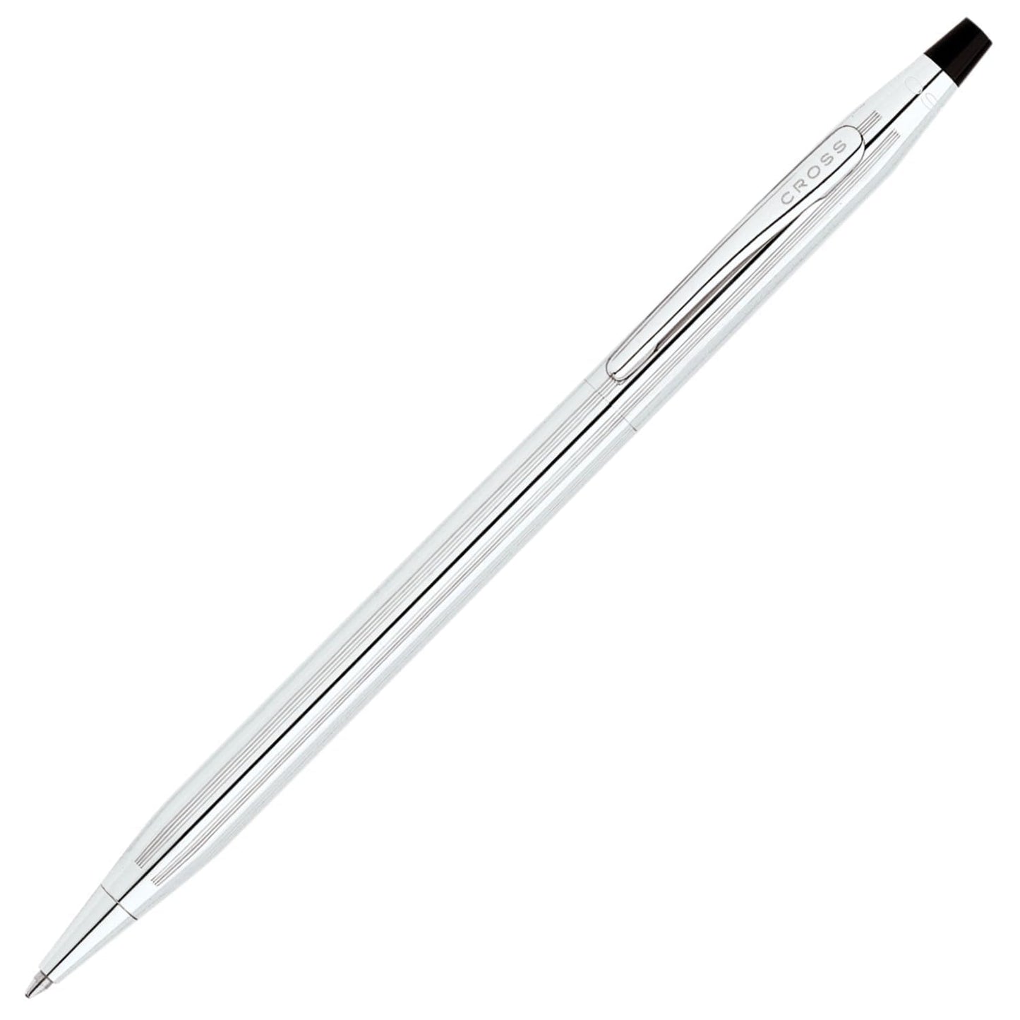 Cross Classic Century Lustrous Chrome Ballpoint Pen - Refillable Pen for Effortless Writing - Black Ink - Durable Construction - Premier Distinctive Look - Gift-Ready