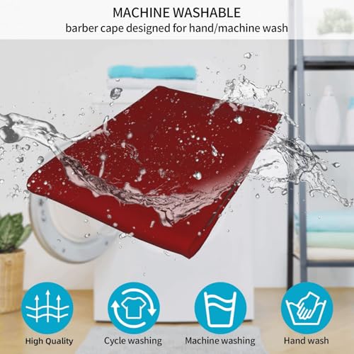 Custom Barber Cape Unisex Salon Hair Cutting Capes Add Your Image Logo Haircut Kit Personalized Stylist Tool - color: Dark Red