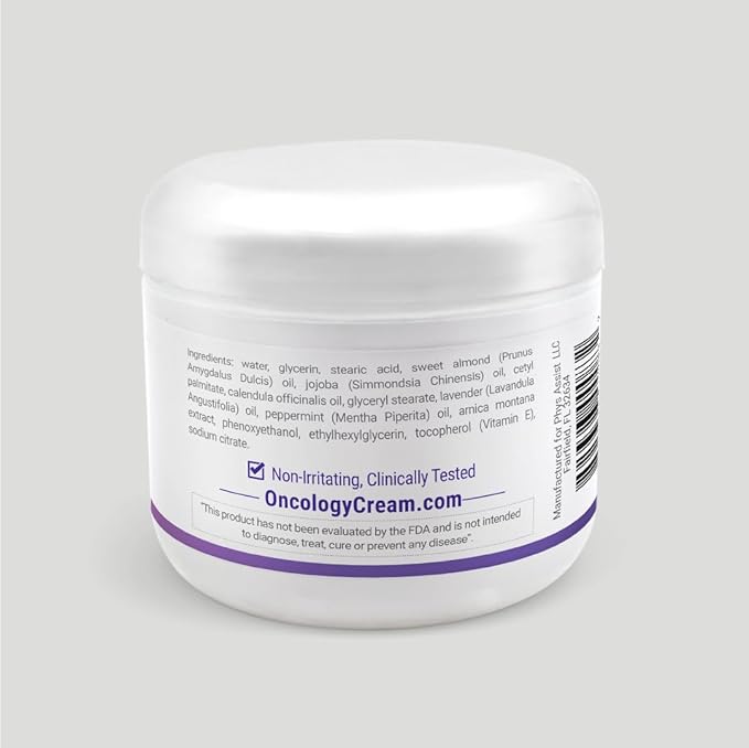 PhysAssist Oncology Cream 4 oz plus Lip Balm. Hydrates and Pampers Stressed skin. Made with a blend of natural Botanicals. Clinically Tested, Non Irritant.