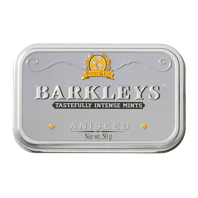 Barkleys Aniseed Breath Mints - Strong Aniseed Flavor Cool Mint Candy For Party, After Dinner, Wedding, Every Day Use - Vegan Breath Mints In Reusable Classic Travel Tins, 1 Pack - 50 Count Each