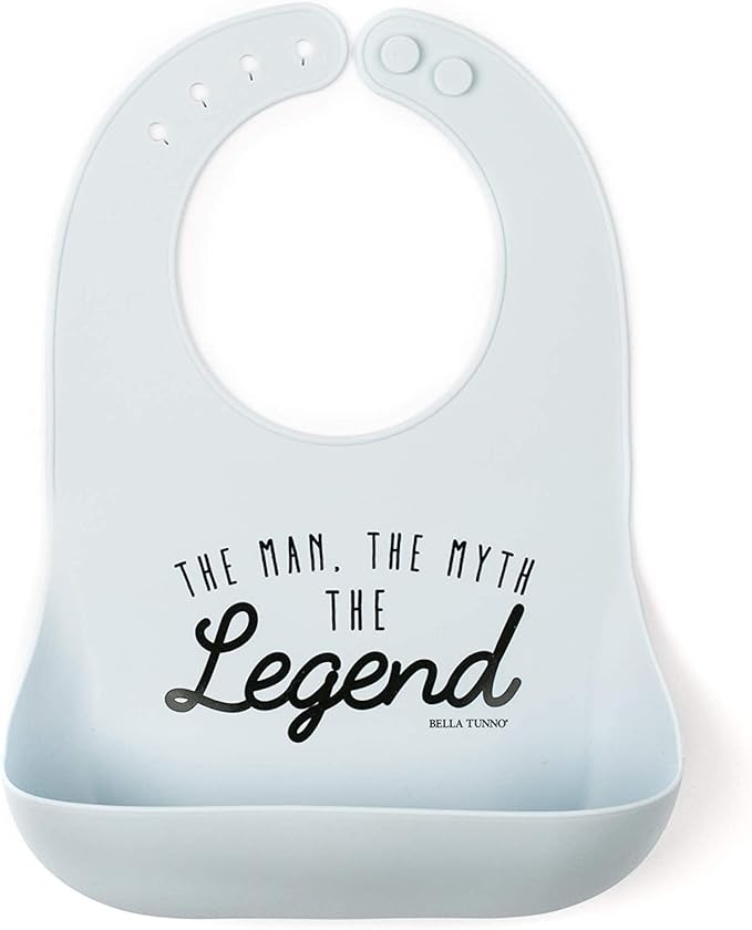 Bella Tunno Wonder Bib - Adjustable Silicone Baby Bibs for Boys, Durable and Waterproof BPA Free Silicone, Legend