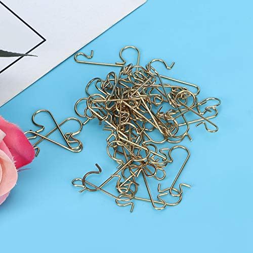 CHICIRIS Metal S Hooks, 100pcs Multi Purpose Christmas Tree Decor with Ornament Hanger for Home Holiday Decoration (Gold)