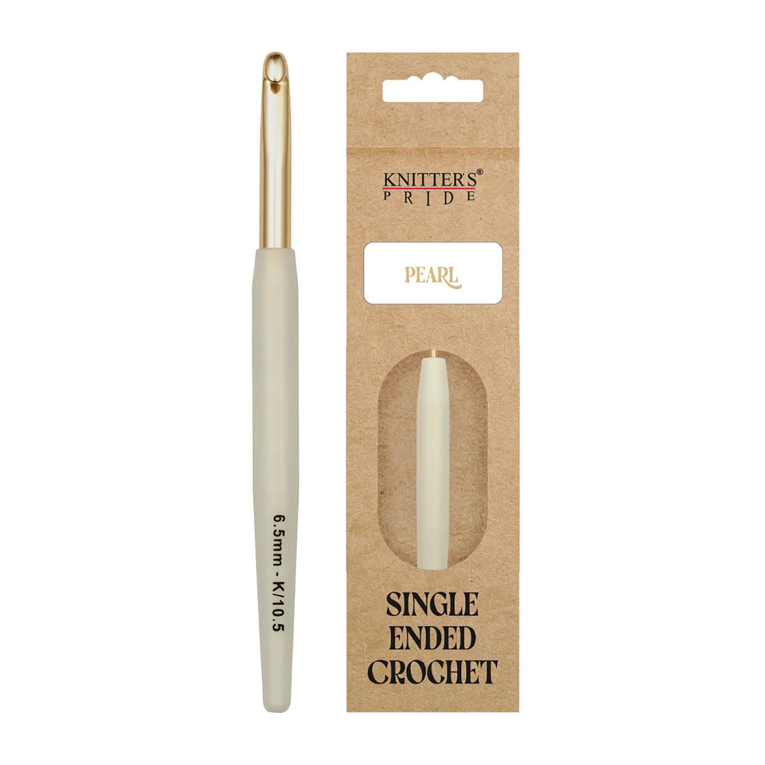 Knitter’s Pride Pearl Aluminum Crochet Hook – US Size K (6.5mm)