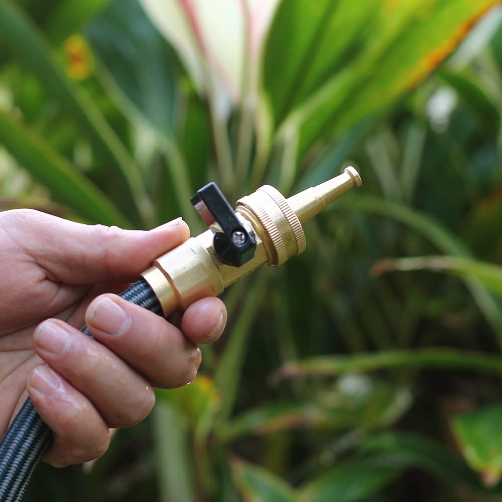 YELUN Brass Hose Nozzles,Heavy-Duty Brass Jet Sweeper Jet Nozzle, 2 Pack (Jet Sweeper BB)