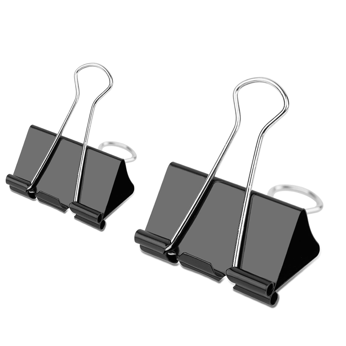 48 Pcs Large and Extra Large Binder Clips, 2 Inch Length (24 Pcs) and 1.6 Inch Length (24 Pcs)