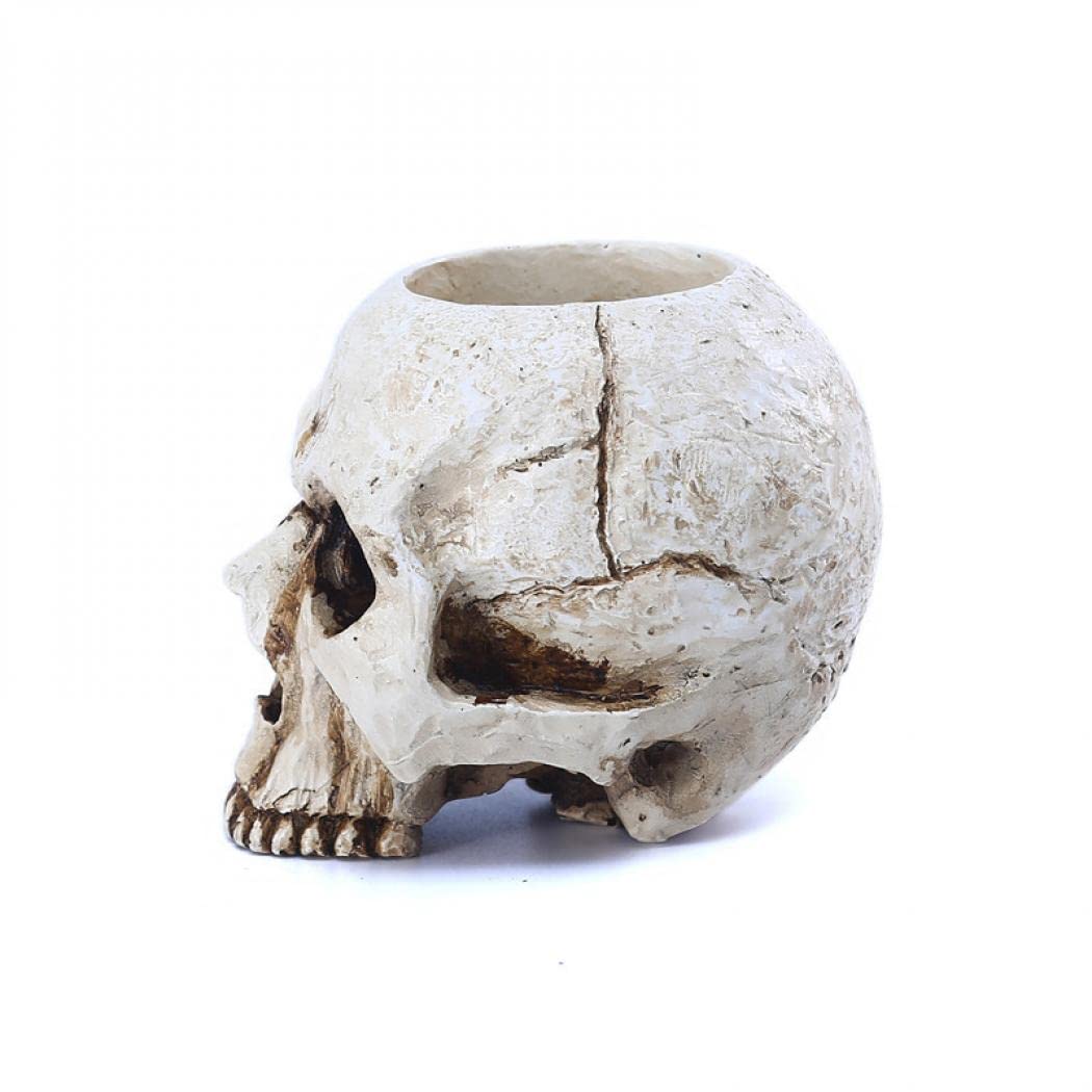 Comeon Skull Candle Holder Resin Gothic Tea Light Holders Mini Skull Home Decoration Novelty Craft Collection