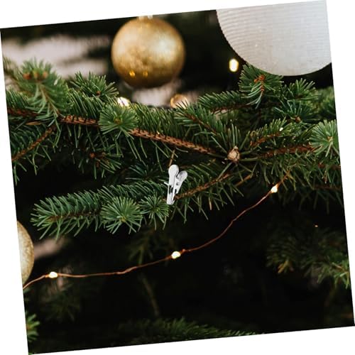 GLEAVI 100pcs Christmas Tree Ornament Clips Lightweight Alligator Clips for DIY Crafts Wreaths Floral Decorations Dependable Grip for Festive Flower Arrangements