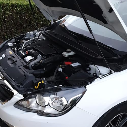 2016-2020 Compatible with Peugeot 308 T9 Car Bonnet Hood Support Hydraulic Rod Strut Bars Lift Spring Shock Bracket Styling(Piano black) - color: Piano black