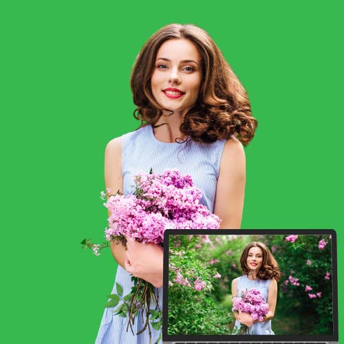 UTEBIT 5x6.5ft Green Screen Backdrop, Photography Backdrop Chroma Key Small Greenscreen Sheet Background for Streaming, Zoom Meeting, PS Keying, Video Creation, Studio Portrait Shoots (Backdrop Only)