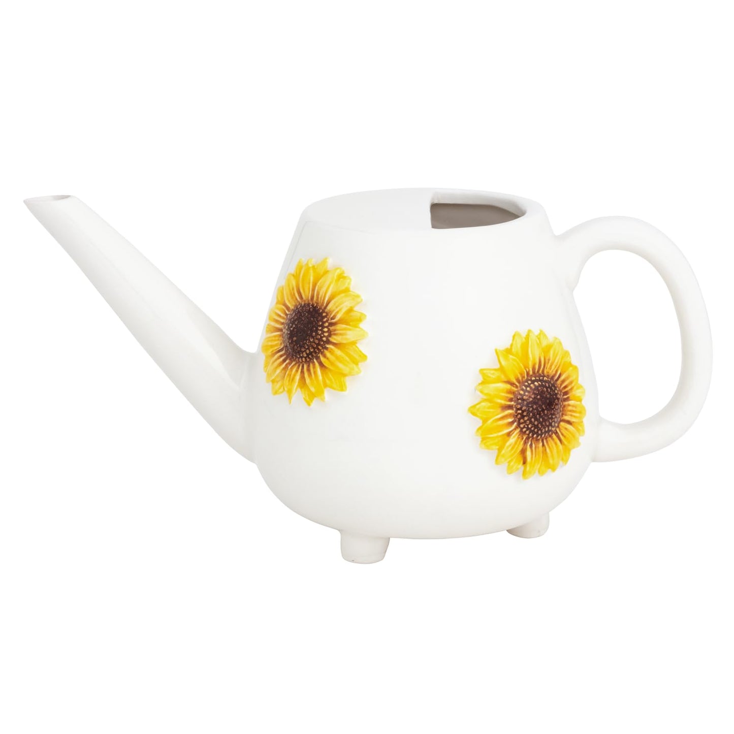Mud Pie Sunflower Ceramic Watering Can