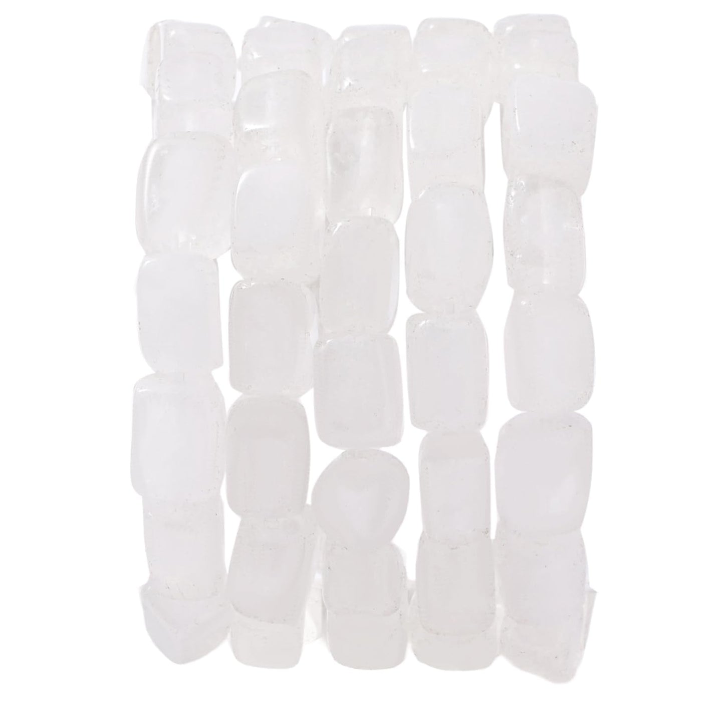 Natural Large White Crystal Cube Stone Beads 8x11mm 38cm/str Loose Semi Gemstone Stone Square Beads for Making Bracelets Necklace