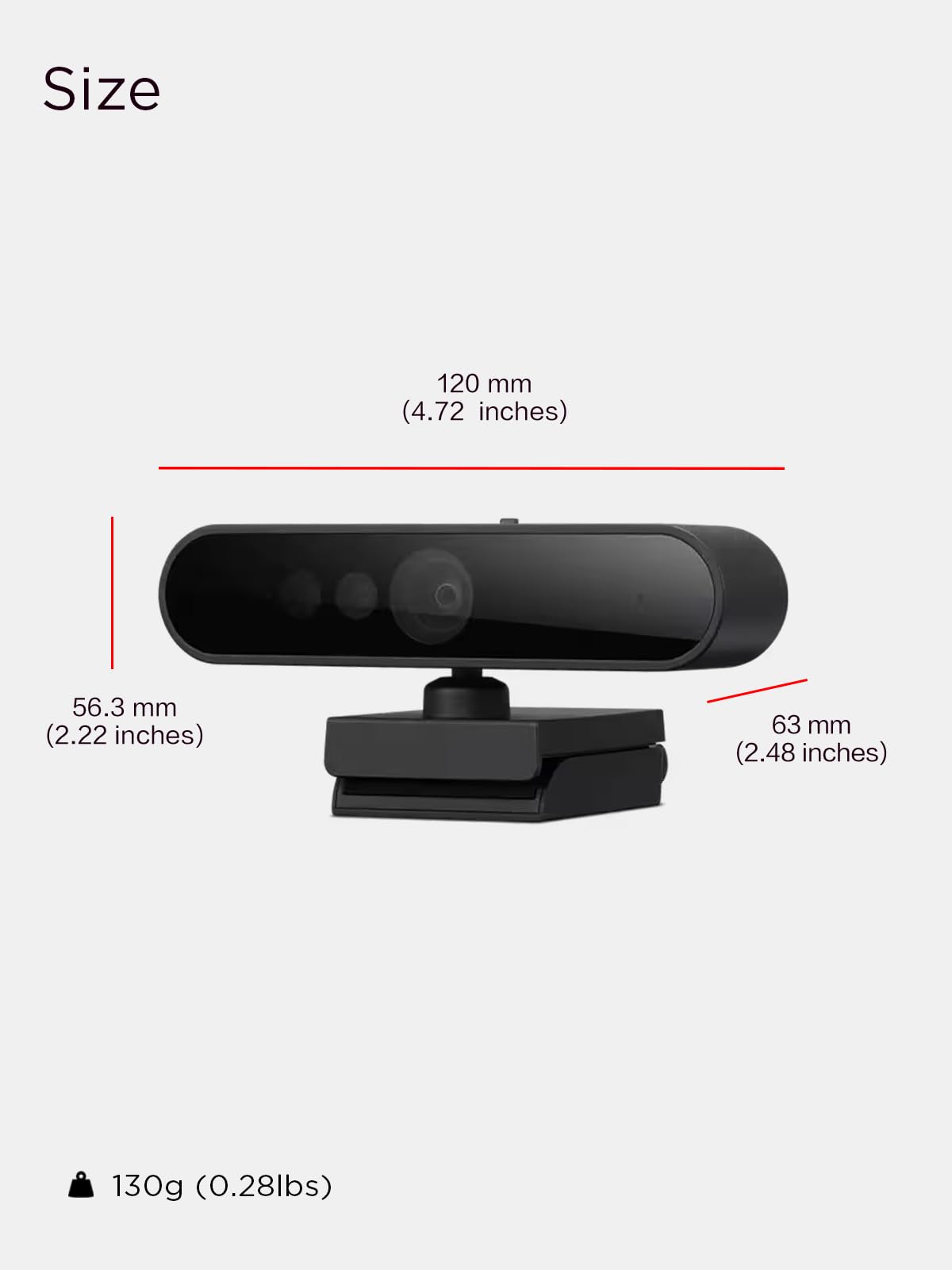 Lenovo Performance FHD 1080p Webcam USB-C,Log-on with Windows Hello, Dual Microphones, 95 Degree Lens and 4X Digital Zoom, Sliding Privacy Shutter, Black