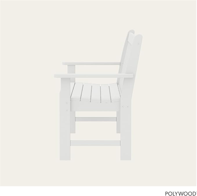 POLYWOOD Vineyard 60" Outdoor Patio Bench, White
