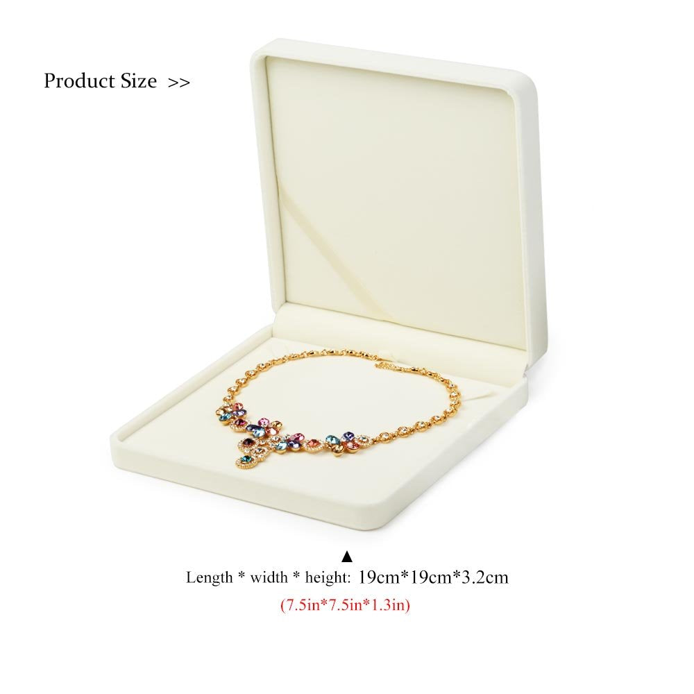 Oirlv Velvet Big Necklace Gift Box Pearl Necklace White Jewelry Box