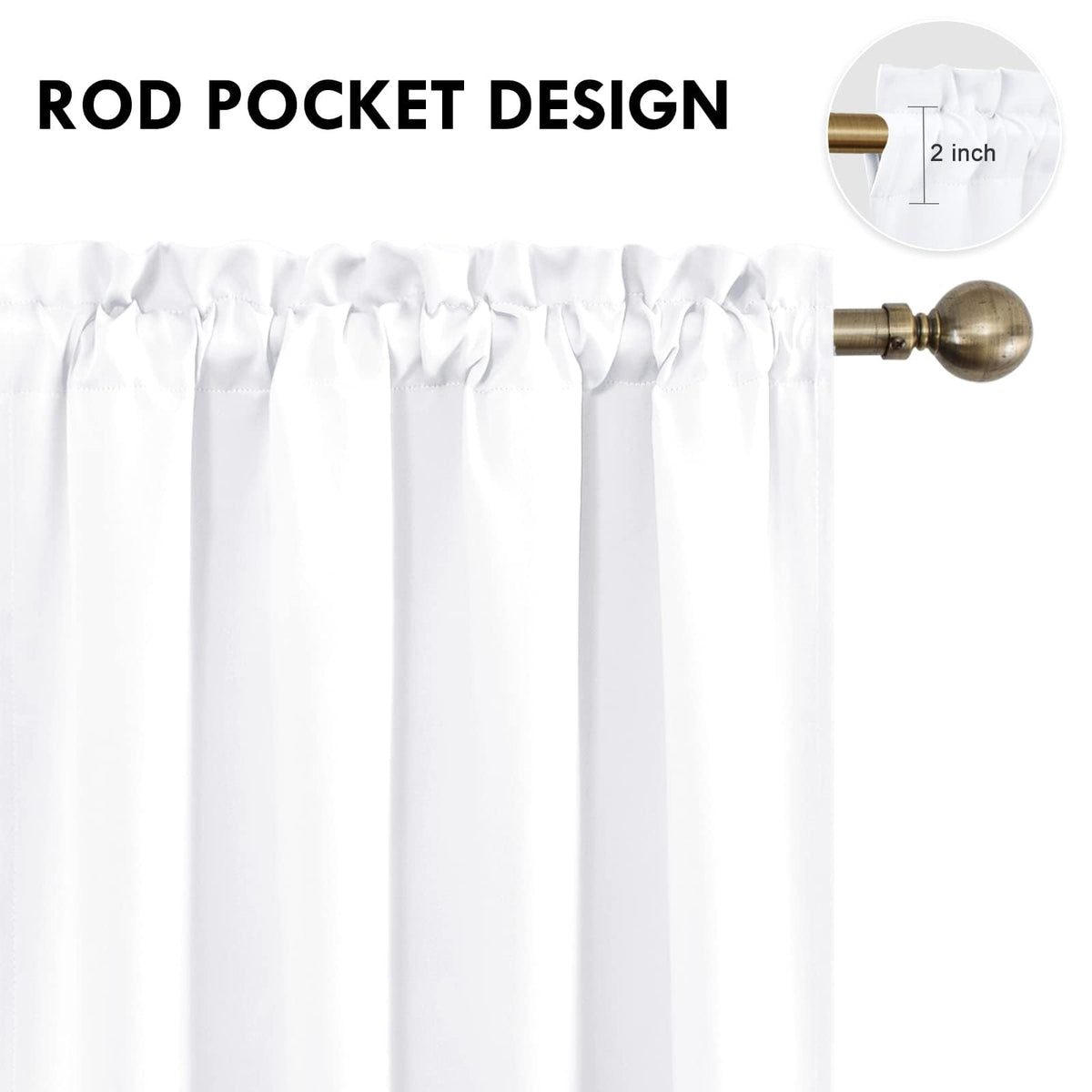 Wide Curtains 50% Light Blocking for Living Room 84 Inch Long 2 Panels (2 Count)