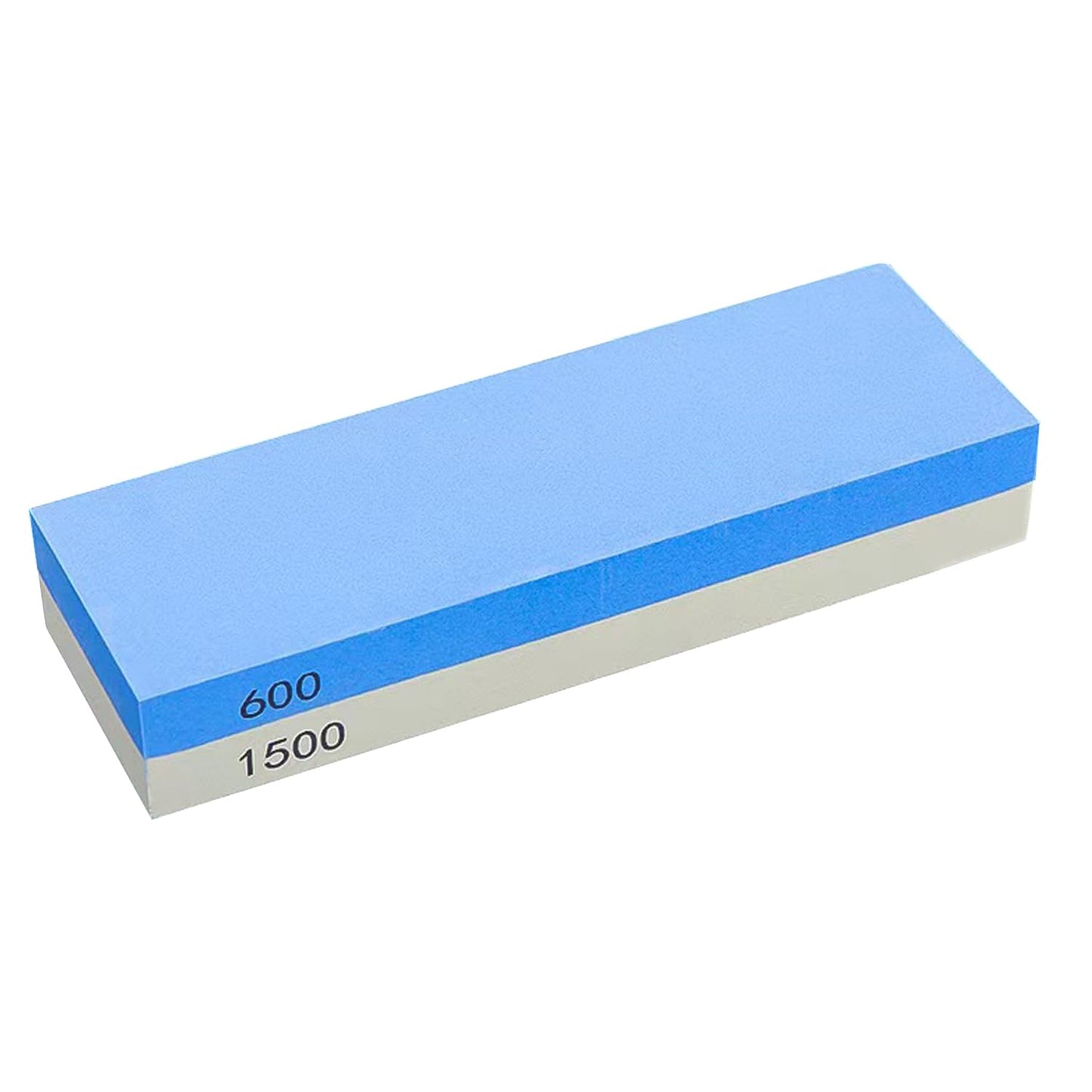 Knife Sharpening Wet Stone Dual Sided 600/1500 Grit Blue & Yellow Whetstone Sharpening Stone with Non-Slip Rubber Base for Kitchen, Hunting, and Pocket Knives or Blades 600/1500Mesh