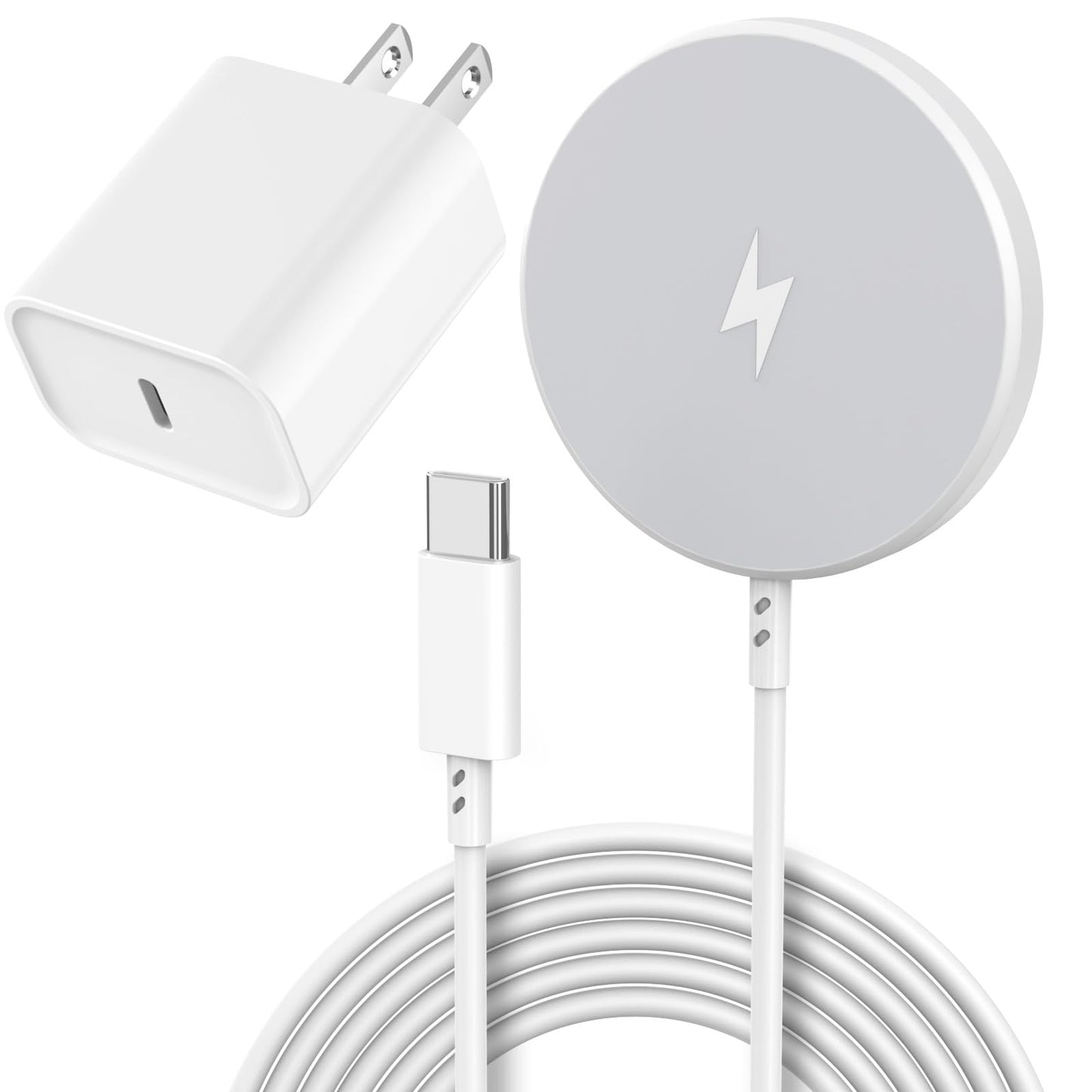 [Apple MFi Certified]Magnetic Wireless Charger Apple Mag Safe Charger,15W 6FT Fast Wireless Charging Pad for AppleiPhone 16 Pro Max/16 Pro/16 Plus/15 Pro Max/14/13/12/AirPods3/2/Pro/Pro2,Charging Pad